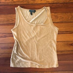 Lauren Ralph Lauren Gold Tank Top